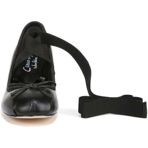 Circus by Sam Edelman Womens Black Polyurethane Block Heel Della Lace-up Pump - Picture 6 of 6